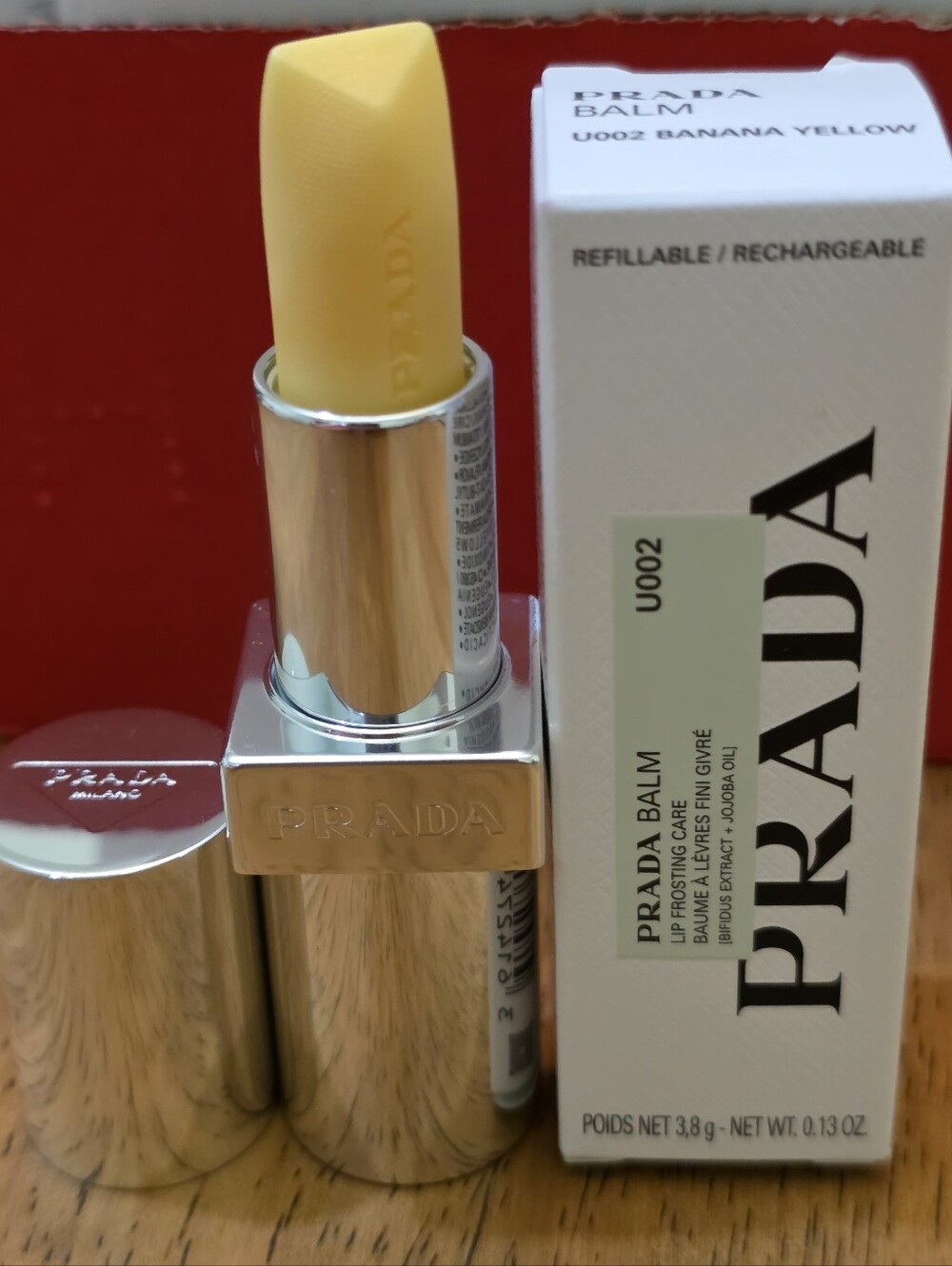 Prada Blushing Care lip balm Color U002 BANANA YELLOW. - Picture 3 of 8